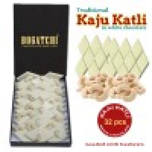  Kaju Barfi White Chocolate, Goodness Milk and Roasted Cashews - Kaju Katli,  32pcs